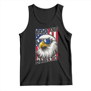 Bald and Majestic Tank Top Patriotic Bald Eagle 4th Of July TS14 Black Print Your Wear