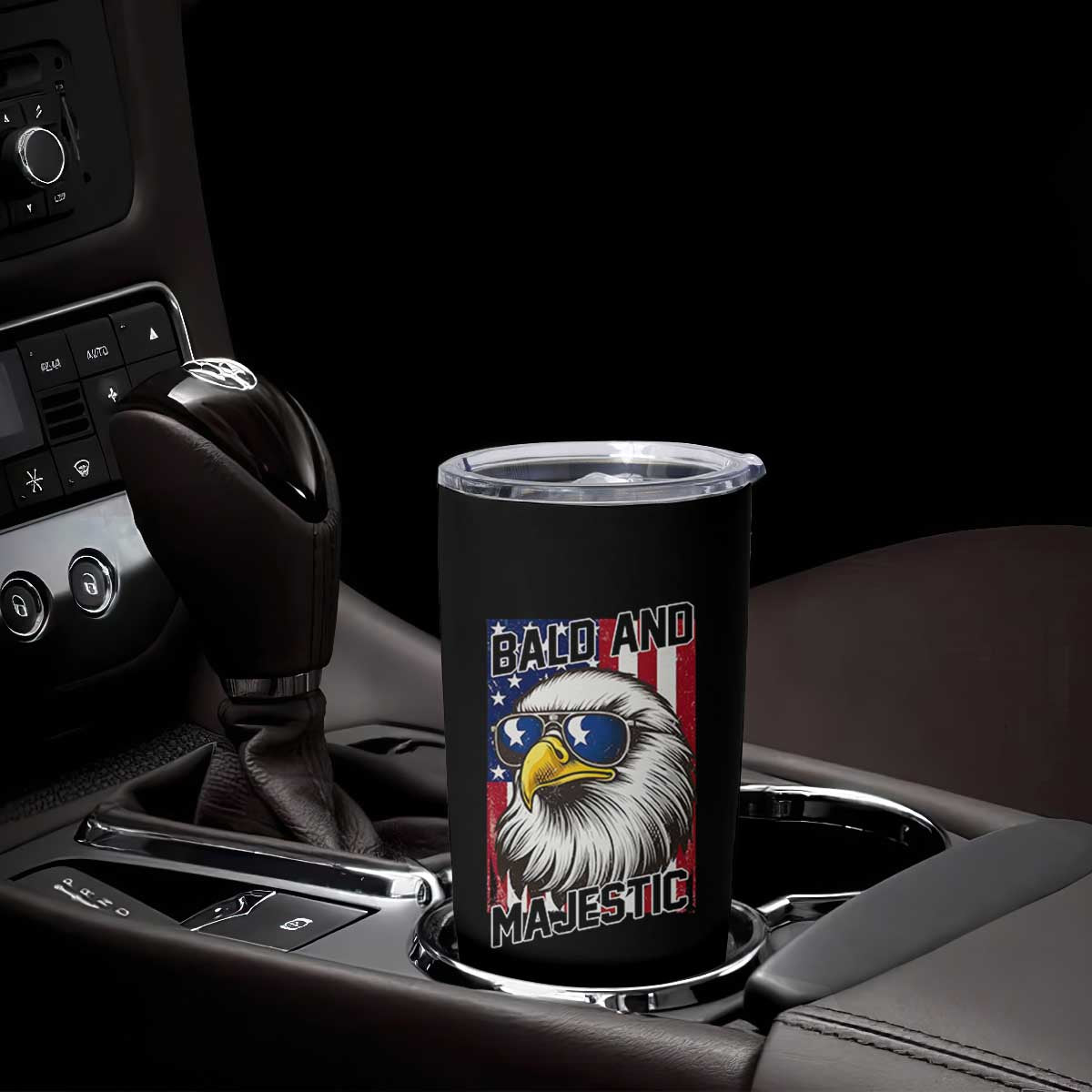 Bald and Majestic Tumbler Cup Patriotic Bald Eagle 4th Of July TS14 Print Your Wear