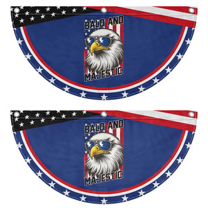 Bald and Majestic Patriotic Fan Flag Bald Eagle 4th Of July TS14 2pcs pack Classic Navy Print Your Wear