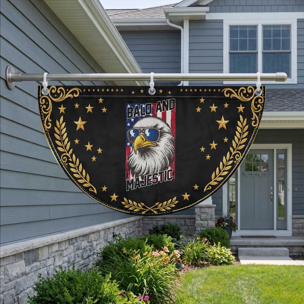 Bald and Majestic Patriotic Fan Flag Bald Eagle 4th Of July TS14 2pcs pack Vintage Black Print Your Wear