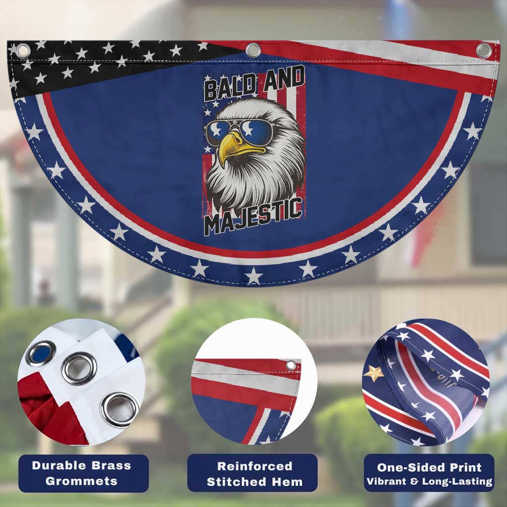 Bald and Majestic Patriotic Fan Flag Bald Eagle 4th Of July TS14 Print Your Wear