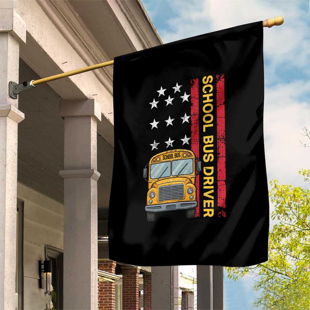Patriotic School Bus Driver USA American Flag Garden Flag TS14 Print Your Wear