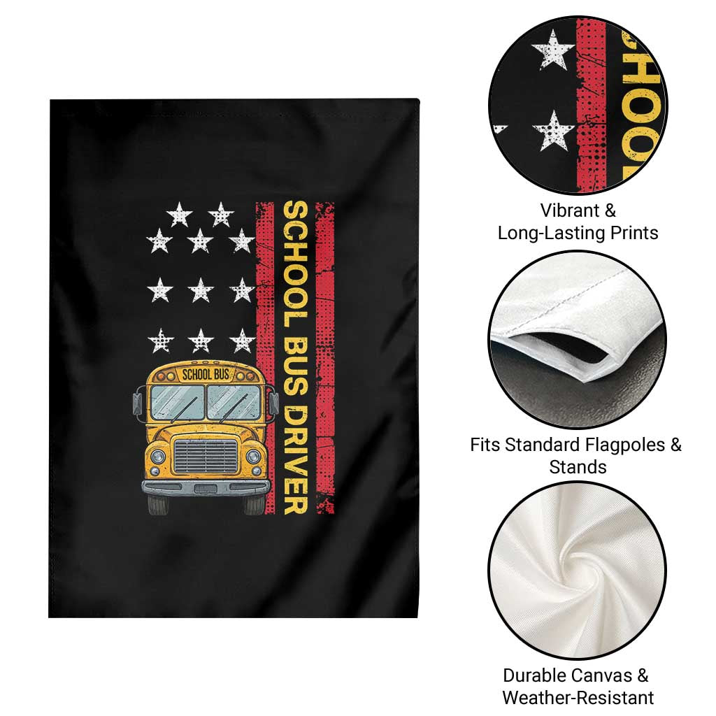 Patriotic School Bus Driver USA American Flag Garden Flag TS14 Print Your Wear