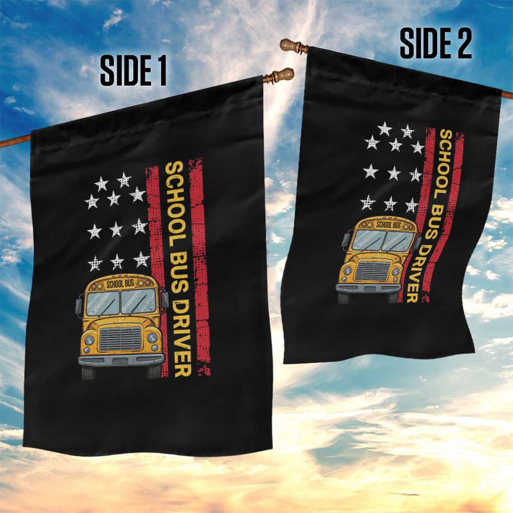 Patriotic School Bus Driver USA American Flag Garden Flag TS14 Print Your Wear
