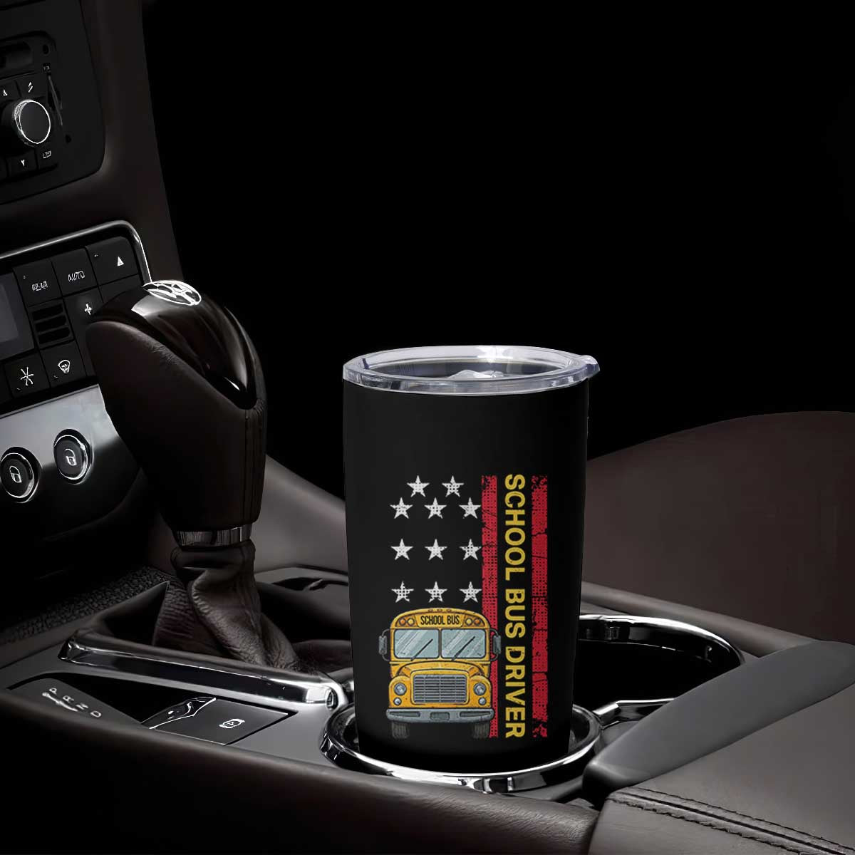 Patriotic School Bus Driver USA American Flag Tumbler Cup TS14 Print Your Wear