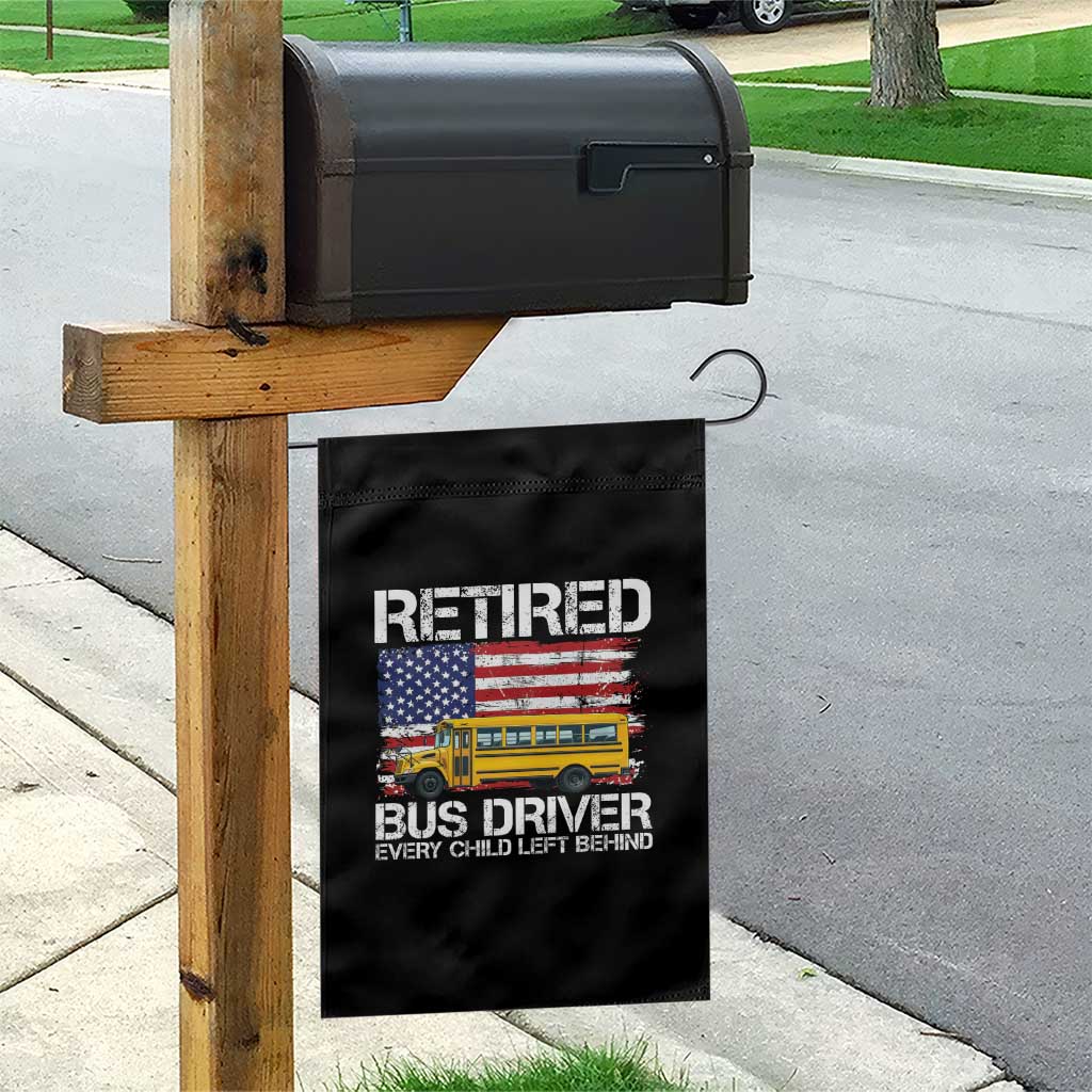 Retired School Bus Driver Garden Flag Patriotic USA American Flag TS14 Print Your Wear