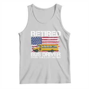Retired School Bus Driver Tank Top Patriotic USA American Flag TS14 Ash Print Your Wear