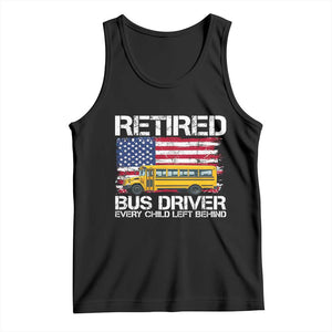 Retired School Bus Driver Tank Top Patriotic USA American Flag TS14 Black Print Your Wear