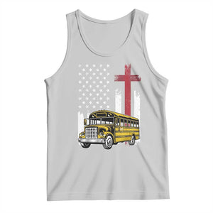 Bus Driver Patriotic Christian USA Flag Tank Top School Bus Driver TS14 Ash Print Your Wear