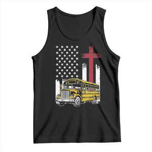 Bus Driver Patriotic Christian USA Flag Tank Top School Bus Driver TS14 Black Print Your Wear