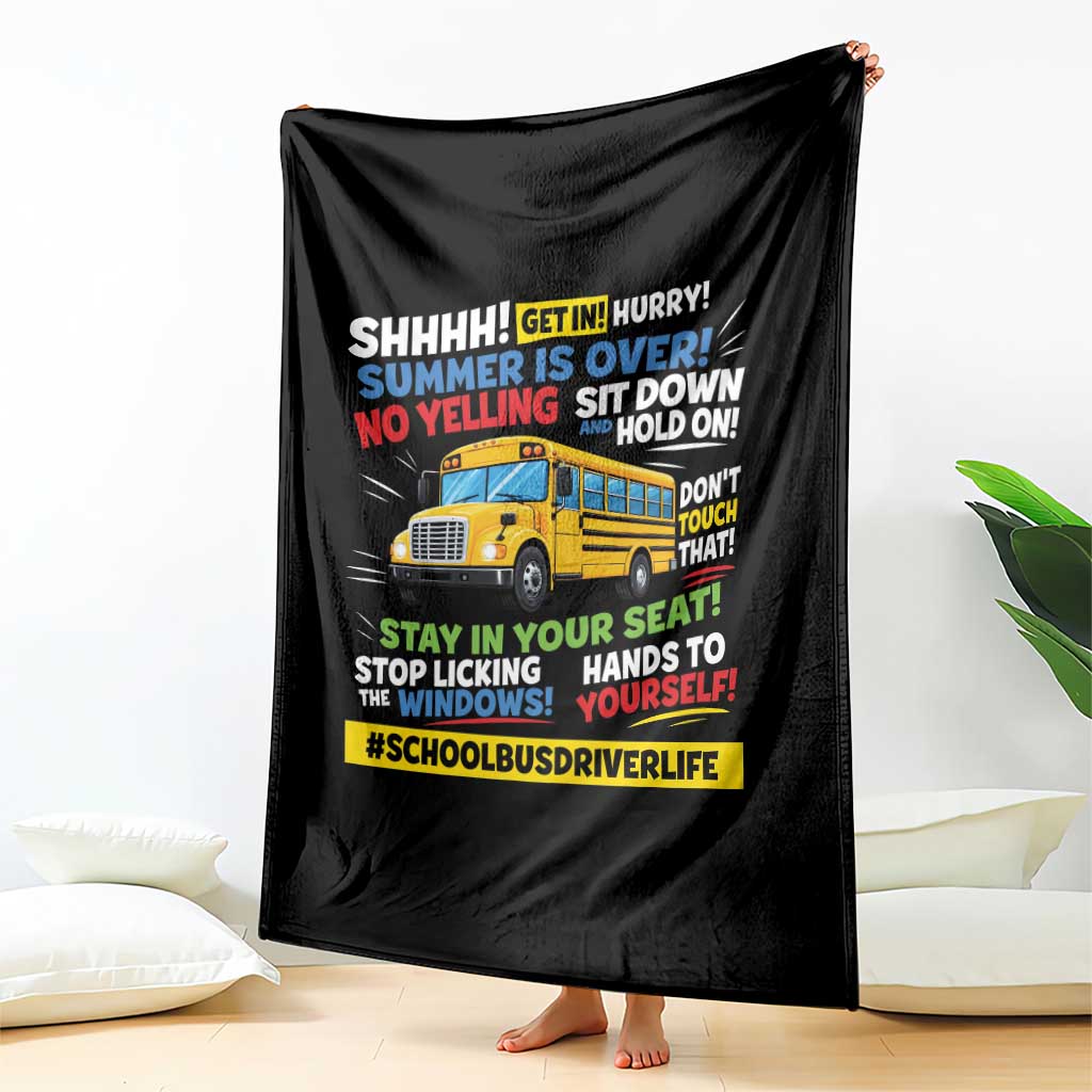 Funny School Bus Driver Life Throw Blanket Back to School Teacher Kids TS14 Print Your Wear