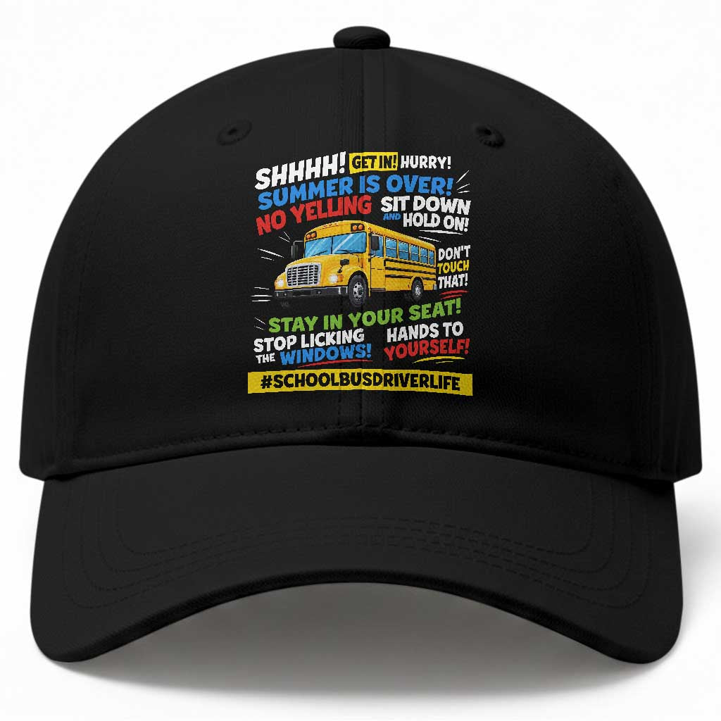 Funny School Bus Driver Life Baseball Cap Back to School Teacher Kids TS14 Print Your Wear