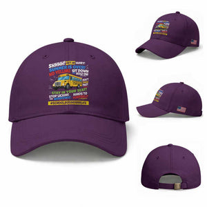 Funny School Bus Driver Life Baseball Cap Back to School Teacher Kids TS14 Baseball Cap Universal Fit Purple Print Your Wear