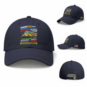 Funny School Bus Driver Life Baseball Cap Back to School Teacher Kids TS14 Baseball Cap Universal Fit Navy Print Your Wear