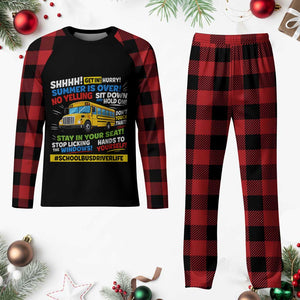 Funny School Bus Driver Life Plaid Pajama Set Back to School Teacher Kids TS14 Buffalo Plaid Print Your Wear