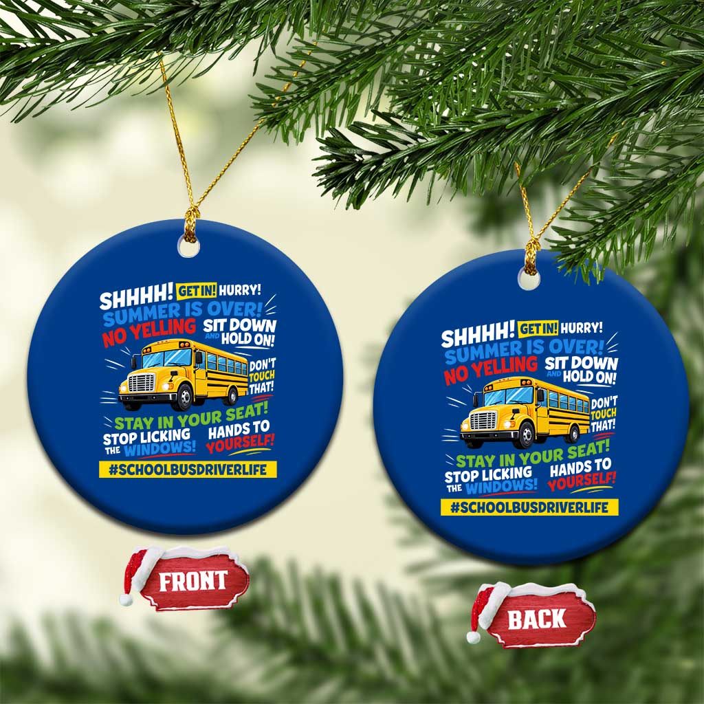 Funny School Bus Driver Life Ceramic Ornament Back to School Teacher Kids TS14 1pc Blue Print Your Wear