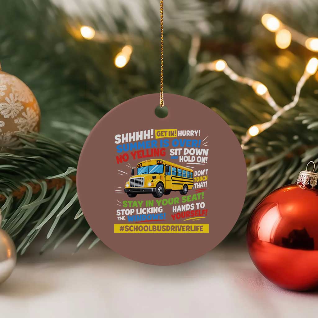 Funny School Bus Driver Life Ceramic Ornament Back to School Teacher Kids TS14 1pc Mocha Print Your Wear