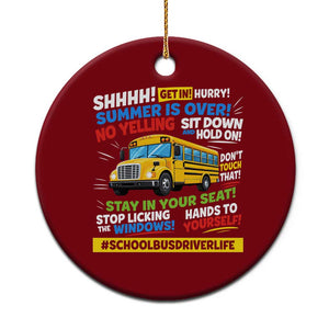 Funny School Bus Driver Life Ceramic Ornament Back to School Teacher Kids TS14 1pc Red Print Your Wear