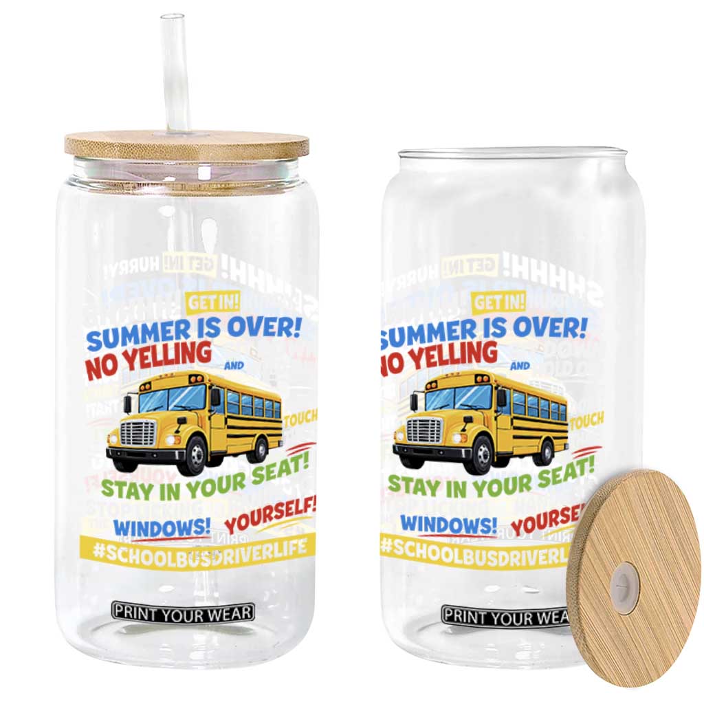 Funny School Bus Driver Life Glass Can Back to School Teacher Kids TS14 Print Your Wear