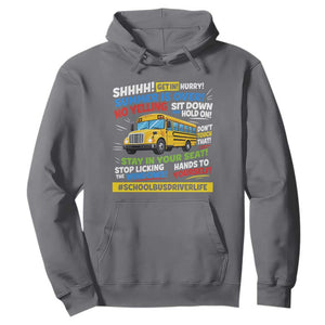 Funny School Bus Driver Life Hoodie Back to School Teacher Kids TS14 Charcoal Print Your Wear