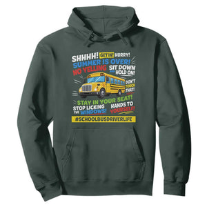 Funny School Bus Driver Life Hoodie Back to School Teacher Kids TS14 Dark Forest Green Print Your Wear