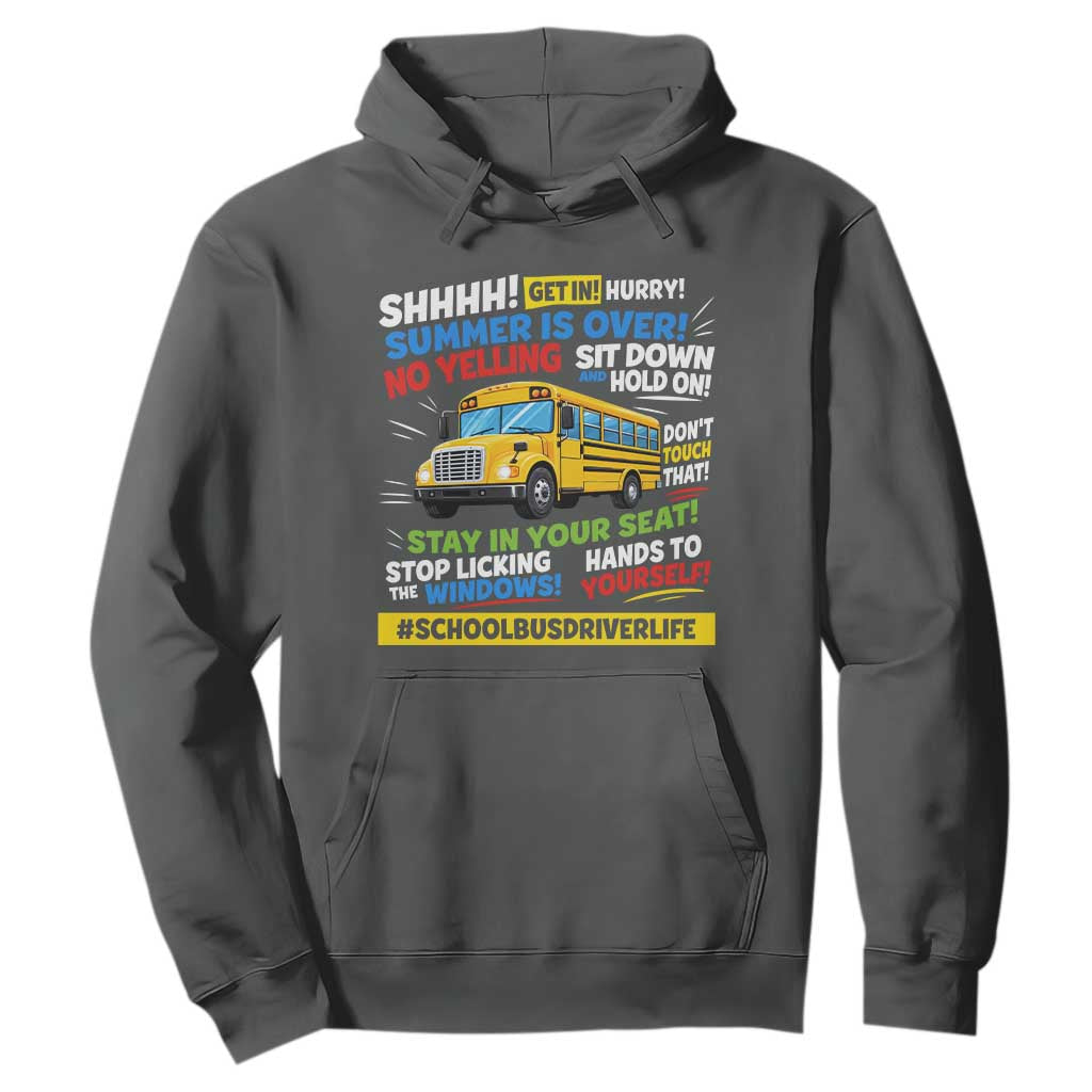 Funny School Bus Driver Life Hoodie Back to School Teacher Kids TS14 Dark Heather Print Your Wear