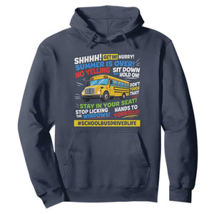 Funny School Bus Driver Life Hoodie Back to School Teacher Kids TS14 Navy Print Your Wear