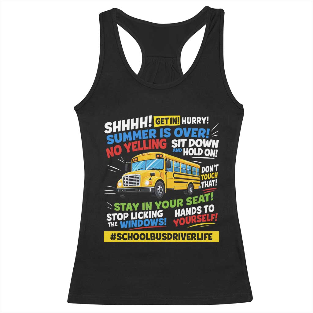 Funny School Bus Driver Life Racerback Tank Top Back to School Teacher Kids TS14 Black Print Your Wear
