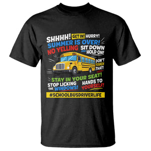 Funny School Bus Driver Life T Shirt Back to School Teacher Kids TS14 Black Print Your Wear