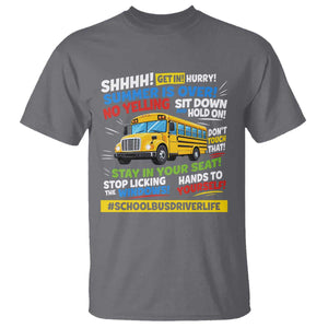 Funny School Bus Driver Life T Shirt Back to School Teacher Kids TS14 Charcoal Print Your Wear