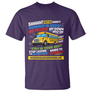 Funny School Bus Driver Life T Shirt Back to School Teacher Kids TS14 Purple Print Your Wear