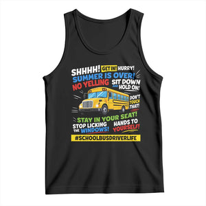 Funny School Bus Driver Life Tank Top Back to School Teacher Kids TS14 Black Print Your Wear