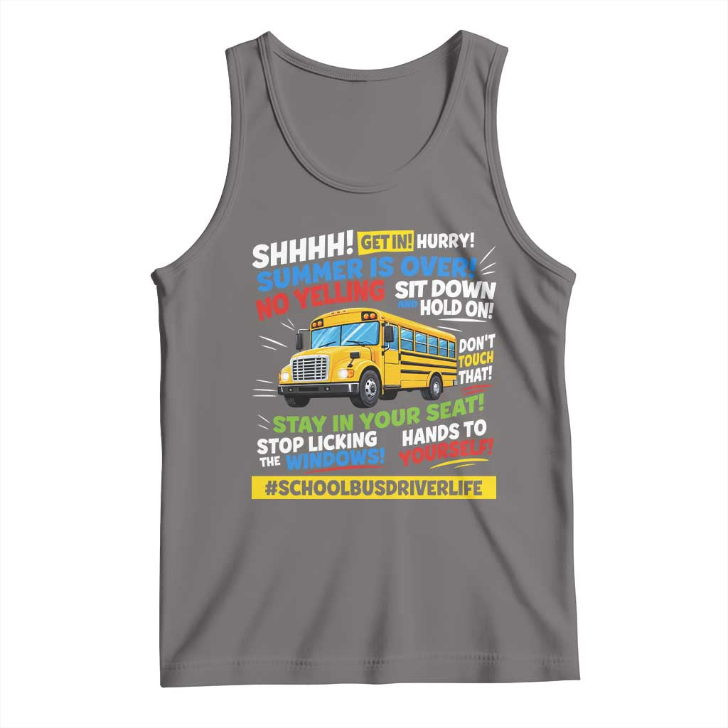 Funny School Bus Driver Life Tank Top Back to School Teacher Kids TS14 Deep Heather Print Your Wear