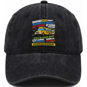 Funny School Bus Driver Life Washed Cotton Baseball Cap Back to School Teacher Kids TS14 Print Your Wear