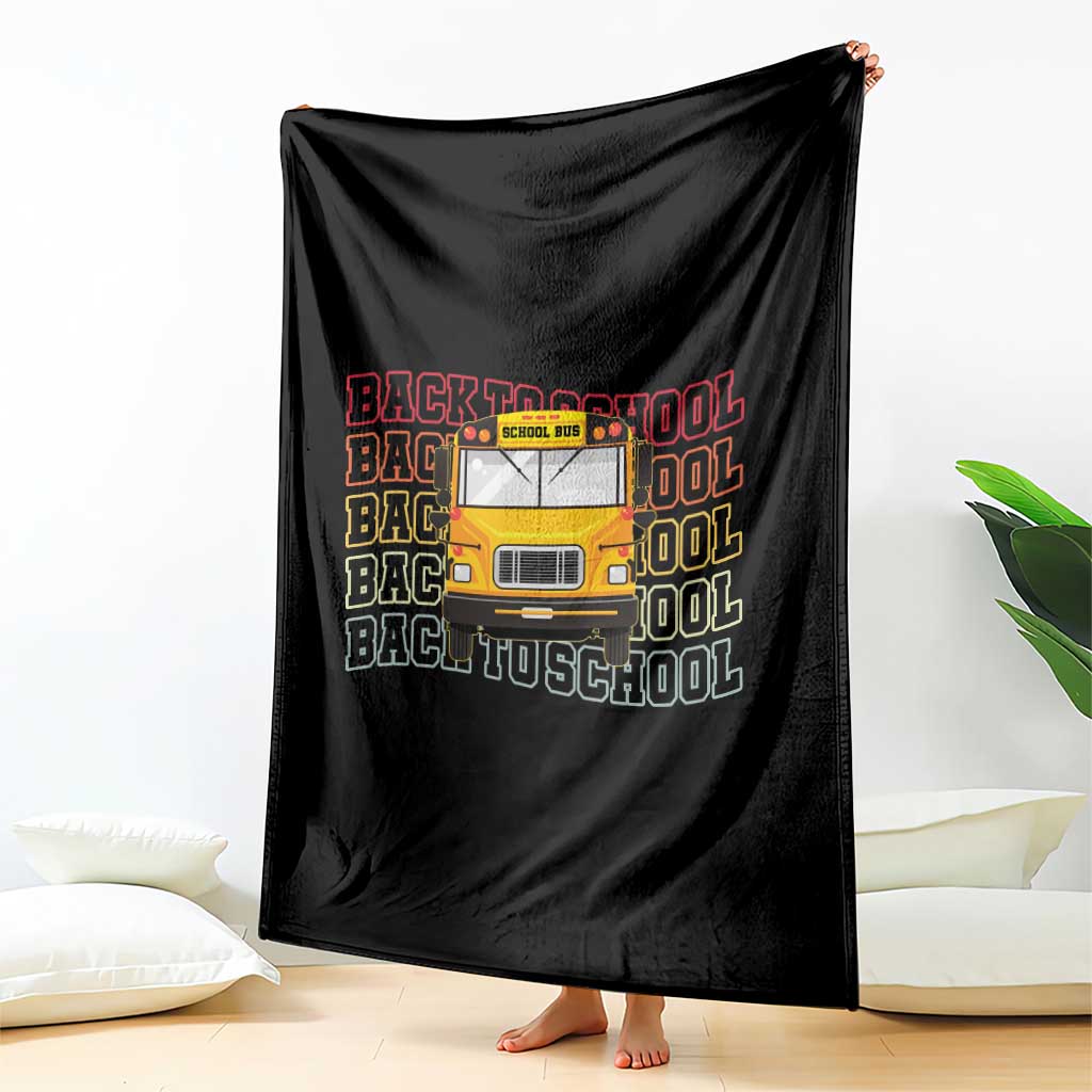 School Bus Driver Life Back to School Teacher Kids Throw Blanket TS14 Print Your Wear