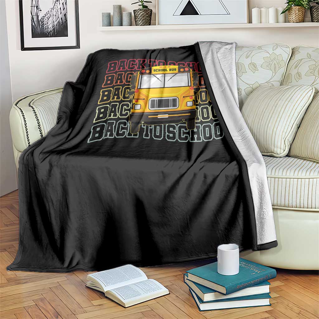 School Bus Driver Life Back to School Teacher Kids Throw Blanket TS14 Print Your Wear