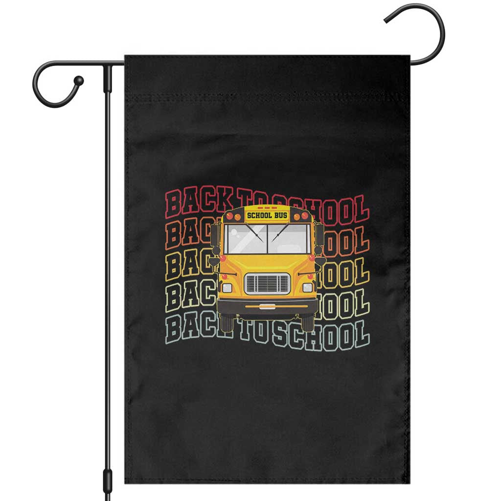 School Bus Driver Life Back to School Teacher Kids Garden Flag TS14 Black Print Your Wear