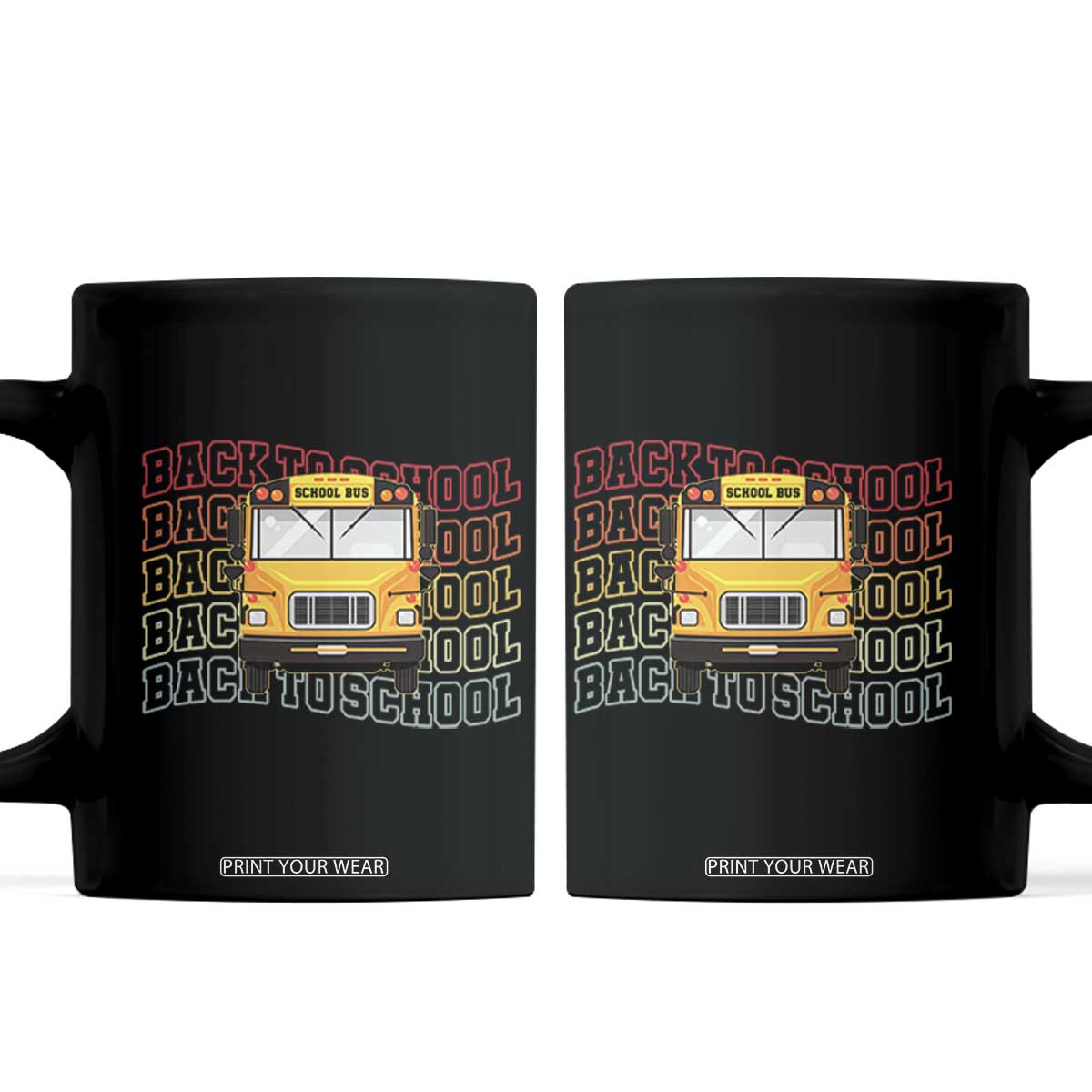 School Bus Driver Life Back to School Teacher Kids Coffee Mug TS14 Black Print Your Wear