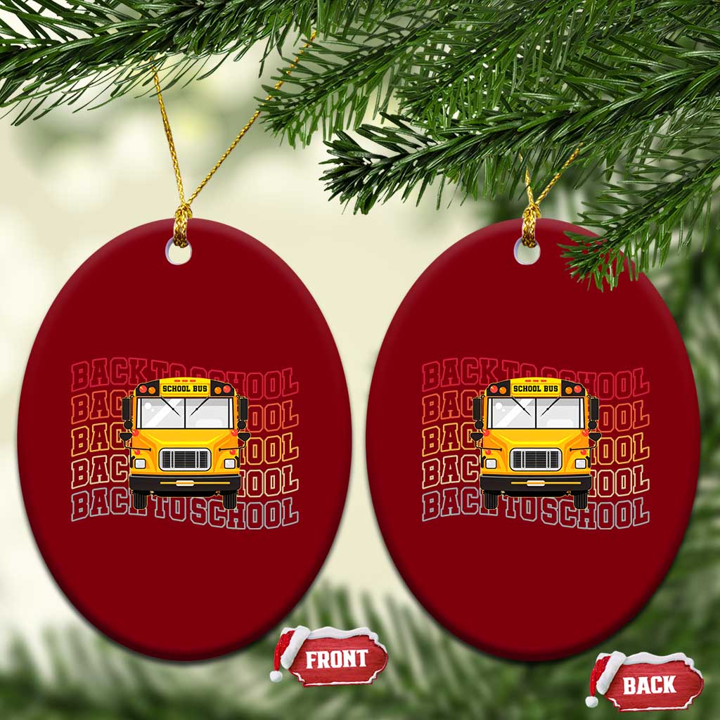 School Bus Driver Life Back to School Teacher Kids Ceramic Ornament TS14 Print Your Wear
