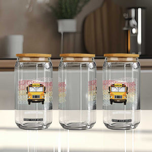 School Bus Driver Life Back to School Teacher Kids Glass Can TS14 Print Your Wear