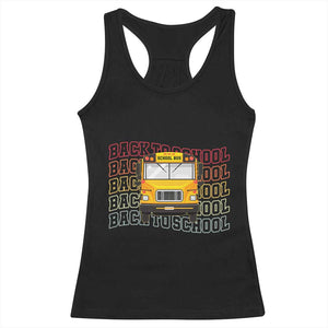 School Bus Driver Life Back to School Teacher Kids Racerback Tank Top TS14 Black Print Your Wear