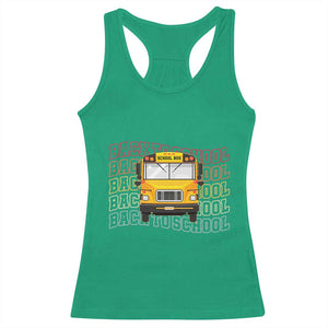School Bus Driver Life Back to School Teacher Kids Racerback Tank Top TS14 Irish Green Print Your Wear