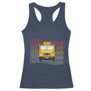 School Bus Driver Life Back to School Teacher Kids Racerback Tank Top TS14 Navy Print Your Wear