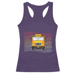 School Bus Driver Life Back to School Teacher Kids Racerback Tank Top TS14 Purple Print Your Wear
