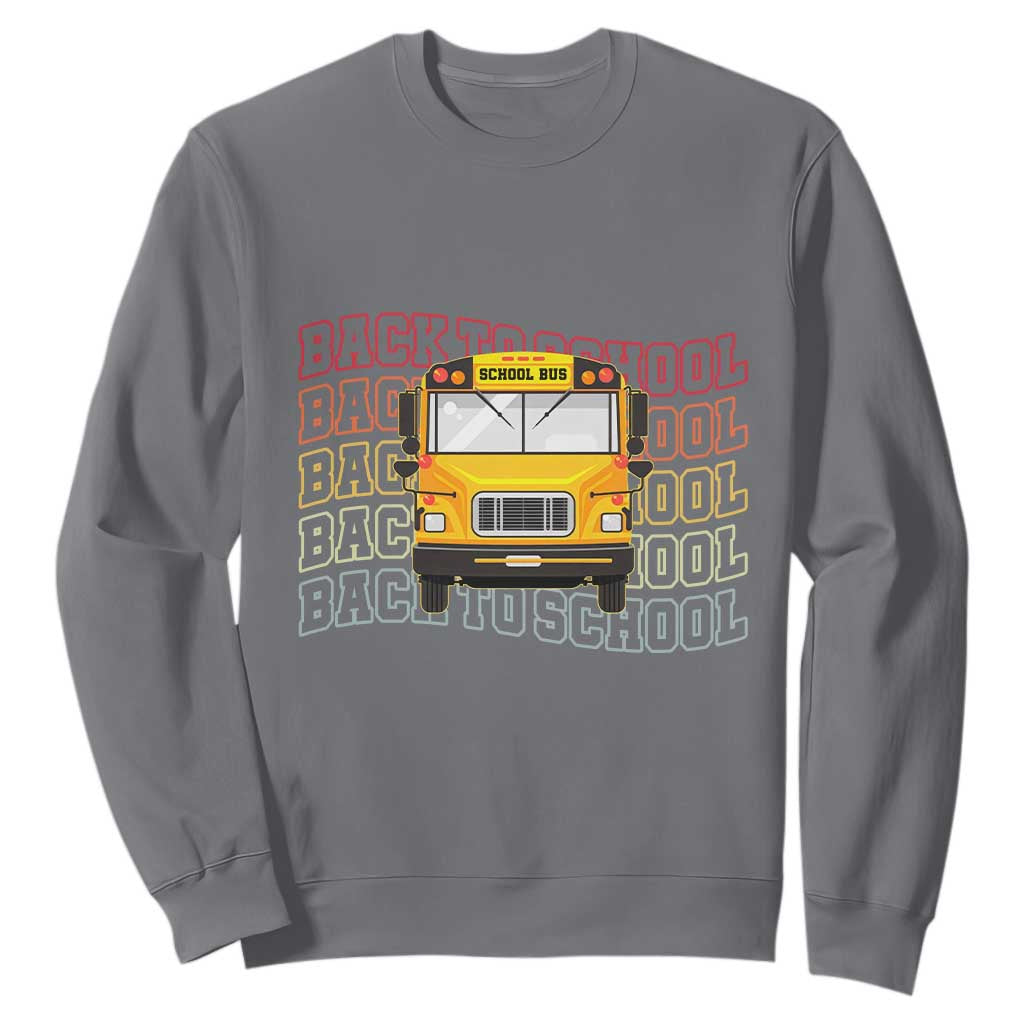 School Bus Driver Life Back to School Teacher Kids Sweatshirt TS14 Charcoal Print Your Wear