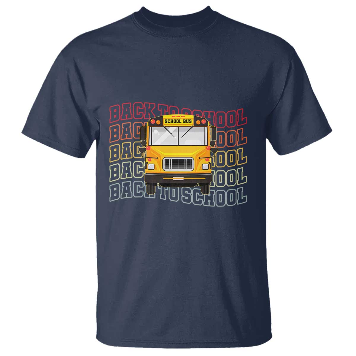 School Bus Driver Life Back to School Teacher Kids T Shirt TS14 Navy Print Your Wear