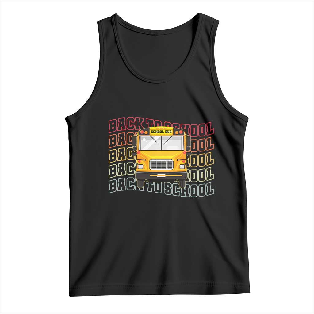 School Bus Driver Life Back to School Teacher Kids Tank Top TS14 Black Print Your Wear