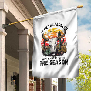 Cow Bull Skull Garden Flag If Problem Vintage Then You Might Be Reason TS14 Print Your Wear