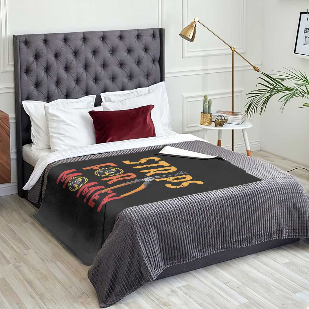 Funny Electrician Throw Blanket Strips For Money Electrical Humor TS14 Print Your Wear