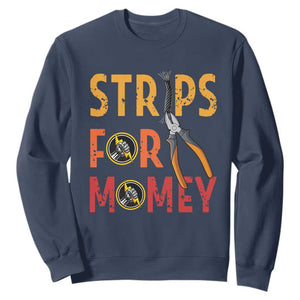 Funny Electrician Sweatshirt Strips For Money Electrical Humor TS14 Navy Print Your Wear
